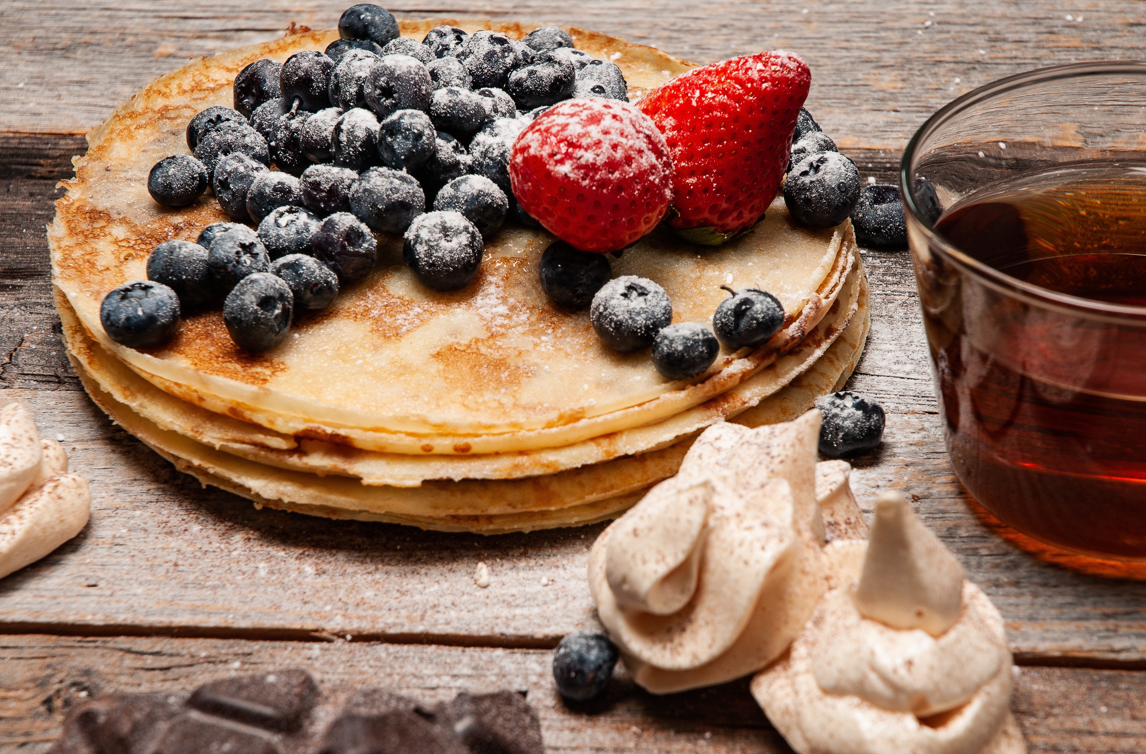 Blueberries pancakes