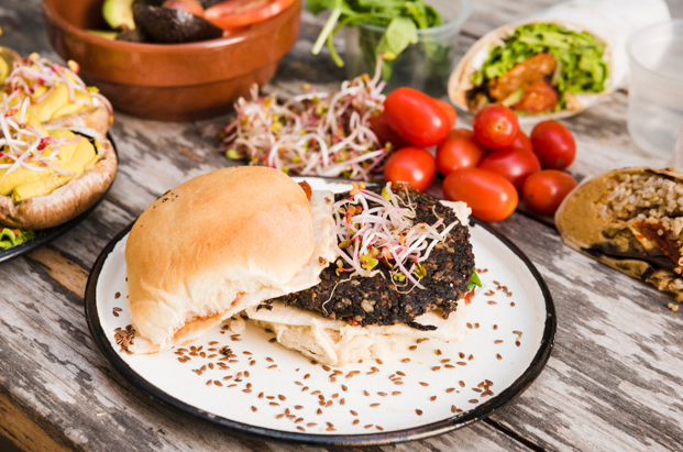 hamburguesa vegetariana de quinoa