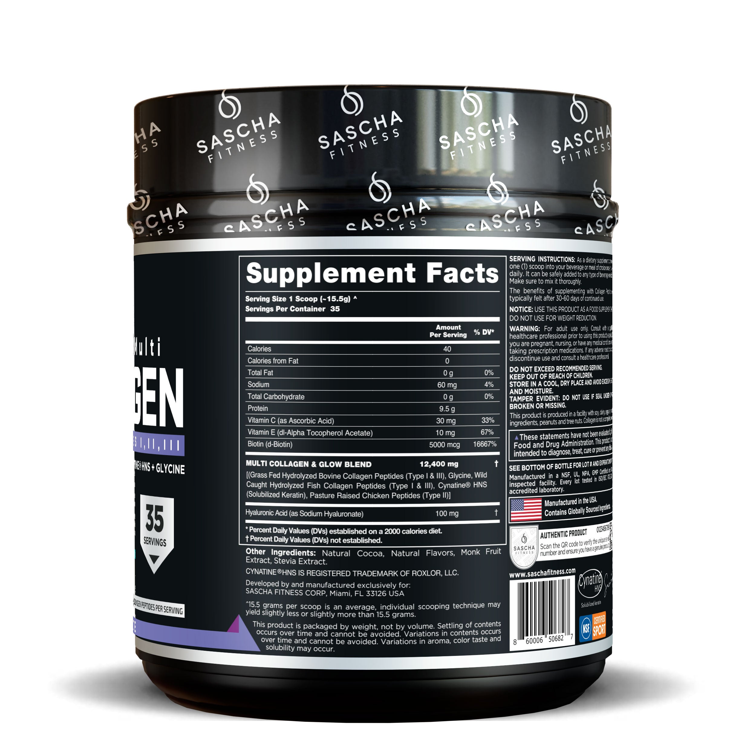 HYDROLYZED MULTI COLLAGEN CHOCOLATE – SaschaFitness