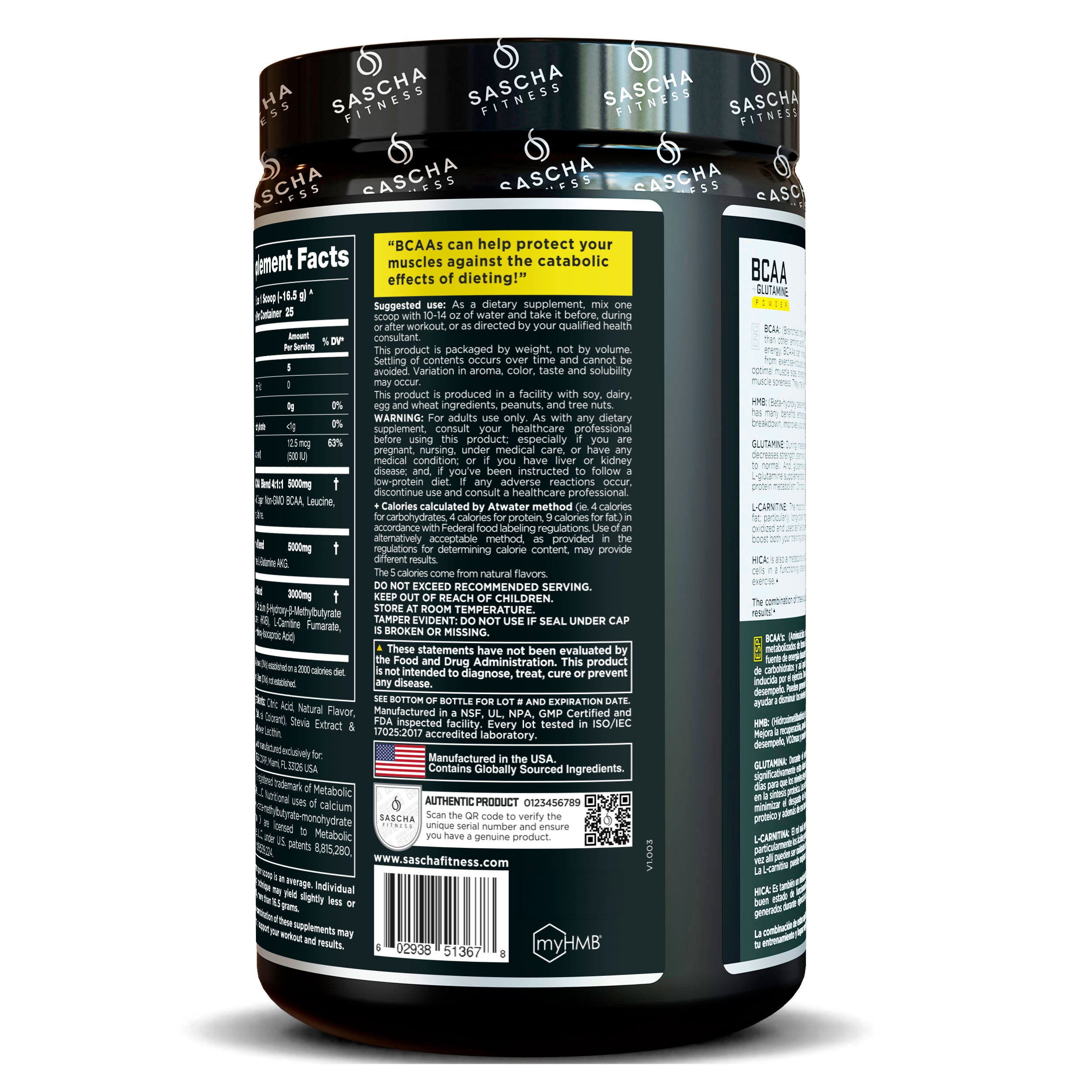 BCAA NATURAL PINEAPPLE – SaschaFitness